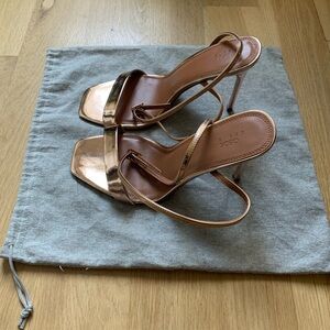 ASOS DESIGN Wide Fit Nala Heeled Sandals Size 11